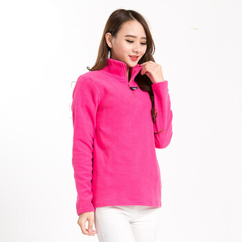 春季保暖摇粒绒卫衣 上衣 女士运动宽松纯色短外套 韩版加厚抓绒开衫