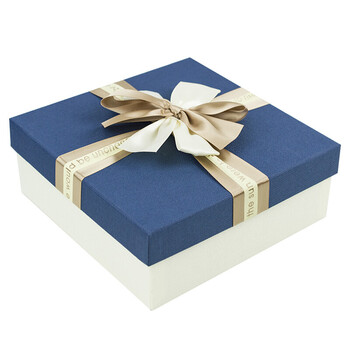 柯柯安商务礼品盒正方形大号蓝色创意生日礼物包装盒节庆会议礼盒