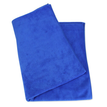 天气不错 洗车毛巾擦车布擦车毛巾超细纤维吸水毛巾清洁抹玻璃蓝色  40*40cm 1条装汽车用品