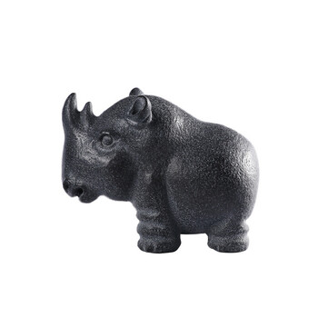 忆仟堂 迷你犀牛茶宠可爱摆件可养功夫茶具生肖茶玩创意茶道配件