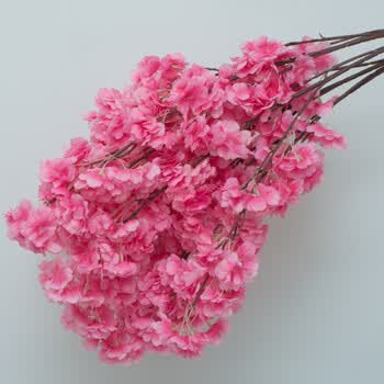 仿真花假花藤条仿真樱桃花批发室内吊顶装饰造景塑料假花绢花藤条婚庆