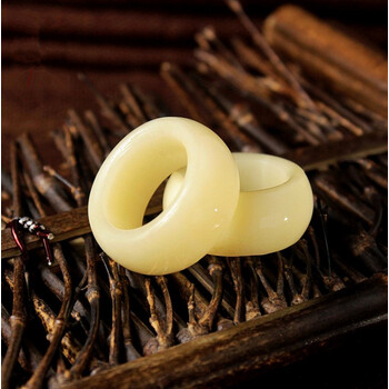 天然牦牛骨戒指油润牛骨戒指男女款指环民族风戒子藏饰品礼物 内径