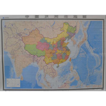 《1:420万中国及周边地图(海部立体版)膜图(23