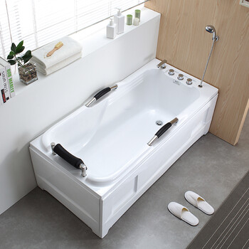 尚湟家用成人小户型亚克力浴缸冲浪按摩小户型双扶手普通老人浴缸经典