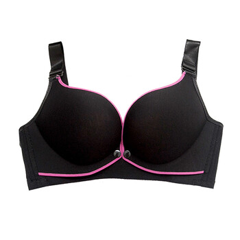 扣式哺乳内衣喂奶防下垂聚拢有型文胸产后母乳胸罩薄款 粉红色 36/80