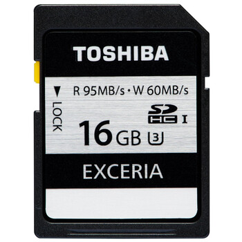 
                                        东芝（TOSHIBA）EXCERIA 极至瞬速 U3 SDHC-16G 读95M写60M 支持4K高清                
