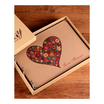 10diy相册本纸质手工制作粘贴式影集学生情侣宝宝纪念册 永远爱你