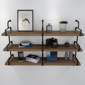 新雅铁墙面搁架实木墙上置物架铁艺壁挂墙面墙壁置物架客厅卧室一字隔板架层板架diy创意组合1 图片价格品牌报价 京东