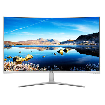 hkc 32英寸曲面显示器c325w无边框超薄台式电脑液晶屏幕超 白色 官方