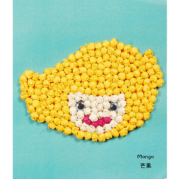 水果揉纸贴画儿童手工diy创意制作材料包幼儿园亲子课专注力玩具 芒果