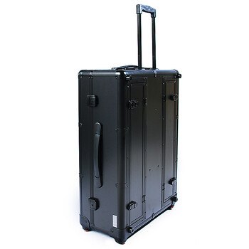 srise专业化妆箱金属边框拉杆箱美容美发工具箱高档时尚美甲纹绣箱带