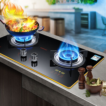 京东 百品 定时灶天然气煤气液化气猛火炉具台式嵌入式双灶家用燃气灶