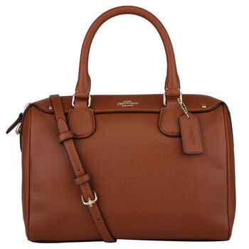 coach 蔻驰 女款棕色皮革斜挎单肩手提包 波士顿桶包 小号 36624 ims