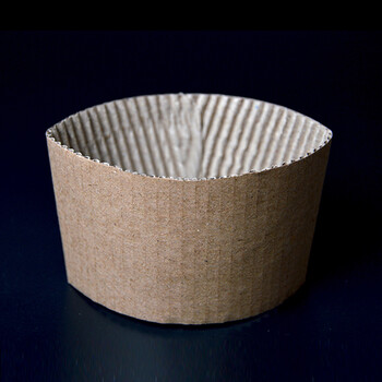 速递一次性杯套瓦楞纸质隔热杯套 加厚防烫咖啡纸杯奶茶杯托 80杯套