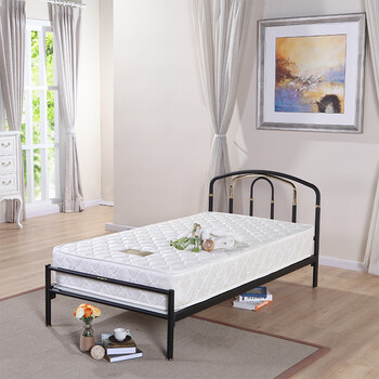 2米单人床现代简约环保钢管 低架床配w149004床垫 1200mm*1900mm 1.