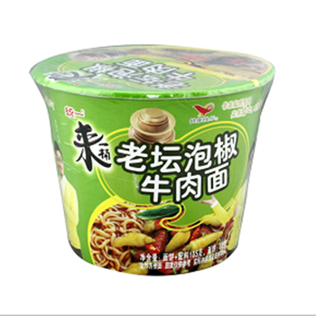 统一来一桶泡椒牛肉面 12桶/件 永春