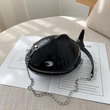 ins超火包卡通萌趣鲨鱼斜挎包小包包女2019新款韩版潮少女单肩包ck风