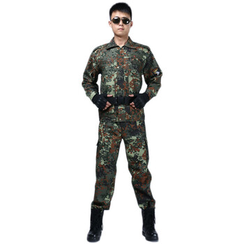 wangrenyuan 户外迷彩服套装斑点卡男女作战服野战套装工作服 斑点卡