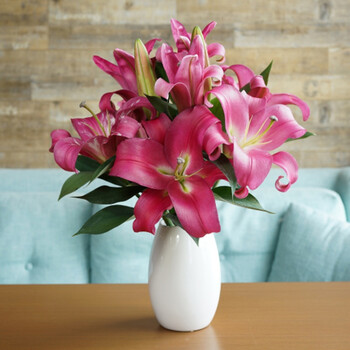 云南昆明鲜花速递新鲜百合花全国到家一份10个花头2份减10元 罗宾百合