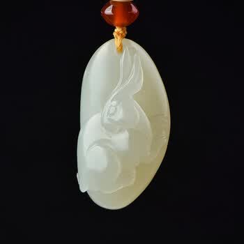 苏工名家和田籽料《小兔子》11.4g【传世匠心】