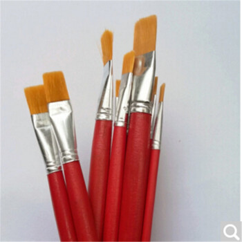 定制金之瑞排笔 画笔颜料刷水彩水粉笔尼龙毛刷勾线笔平头笔刷 1-12号