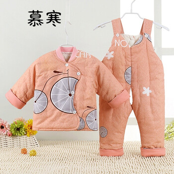 婴幼儿手工棉衣棉花宝宝棉袄棉裤套装婴儿童装棉服春秋冬加厚w 幸运