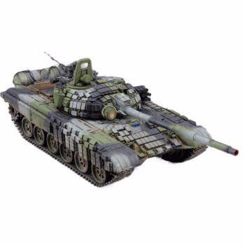 小号手1:72艾布拉姆斯主战坦克成人高难度手工制作拼装军事模型玩具男孩 俄罗斯T-72B主站坦克（带电机）