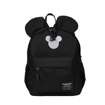 新款韩版时尚卡通双肩包小学生书包1-3-6年级幼儿园校园 黑色米奇头