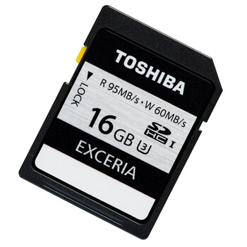 
                                        东芝（TOSHIBA）EXCERIA 极至瞬速 U3 SDHC-16G 读95M写60M 支持4K高清                