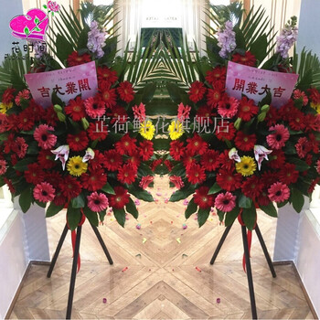开业鲜花花篮无锡南京江阴宜兴苏州同城花店速递商务庆典乔迁应援北京上海广州深圳西安成都天津南京武汉重庆桔红色吉祥开业 图片价格品牌报价 京东