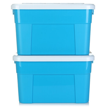 
                                        
                                        艾莱雅（ailaiya）塑料加固收纳百纳储物整理箱（大号）45L 超值2个装 蓝色 Z1252                