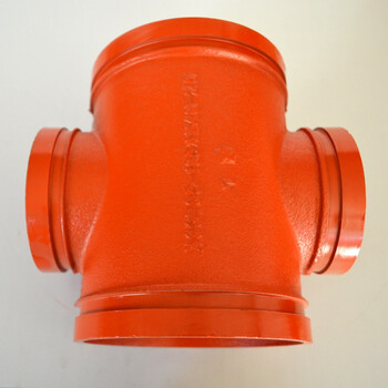 沟槽管件 丝接四通 沟槽四通 dn150 消防工程 140*76