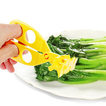 莱珍斯 多用途婴儿绞碎剪辅食剪食物剪果泥碾压器厨房实用小工具 白色