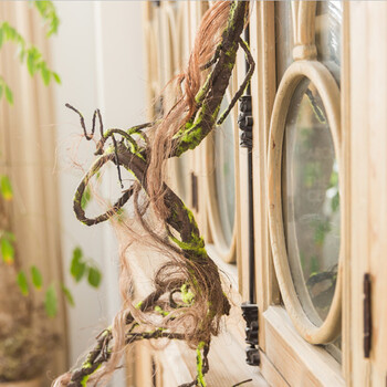 仿真树藤创意空调管装饰品假花青苔藤蔓枯藤藤条装饰 仿真树藤