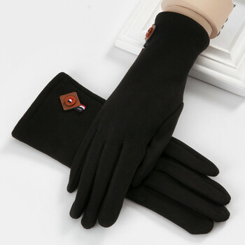 帅气骑行时尚可触屏手套男女指纹情侣薄冬季登山雪地防滑加厚五指