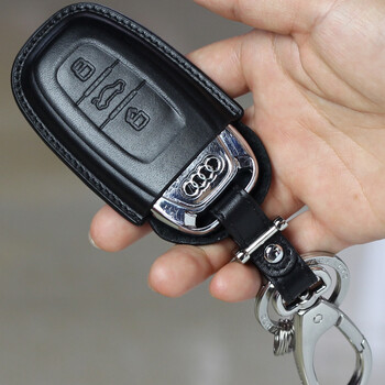 标车族 奥迪钥匙包套 真皮 q3a8la7a5q5a4la6l 新款插入式男女士汽车