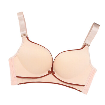 无钢圈哺乳文胸薄款前开扣式喂奶内衣怀孕期孕妇胸罩 黑色 36/80