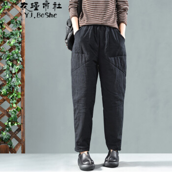 探索【衣瑾帛社旗舰店】迷人加绒裤系列,走进温暖时尚!