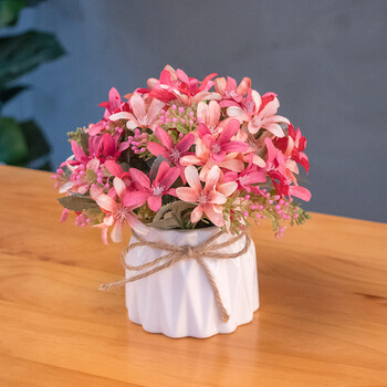 仿真花艺术插花套装 小清新客厅卧室仿真盆栽餐桌面假花卉装饰套装干