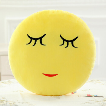 搞怪趣味emoji创意表情抱枕车饰靠枕情人节礼生日礼物女士 害羞 35