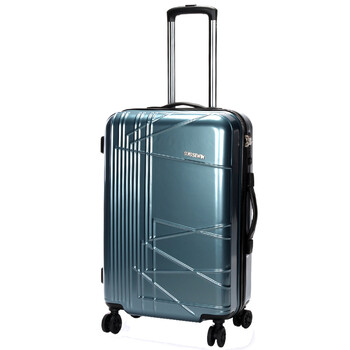 瑞世（SUISSEWIN）SUISSEWIN拉杆箱 24英寸几何线条磨砂面拉杆PC箱 休闲时尚旅行箱 SN6617 蓝色