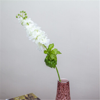 单支飞燕草/高杆落地摆设 家居饰品高卉装饰塑料干花 白色