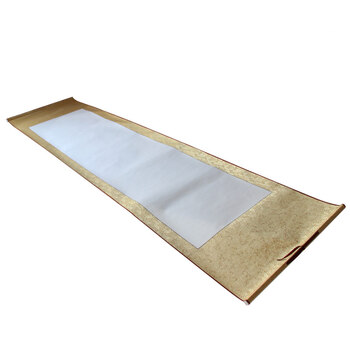 苏雅 空白卷轴横轴宣纸画心 书法国画练习创作用安徽文房四宝 古铜色