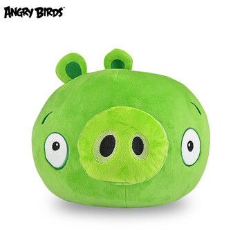 经典版angrybirds愤怒的小鸟10寸毛绒公仔绿猪