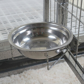 宠琪趣宠物挂式狗狗食盆狗碗宠物碗可固定笼子上 大号