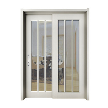 尚品本色木门 双推拉门卫生间门厨房门定制移门室内门 9037 胡桃木_ 8