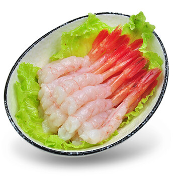 鲜聚汇 即食去头甜虾 30尾 北极虾甜刺身 三文鱼伴侣 宝宝辅食_ 5折