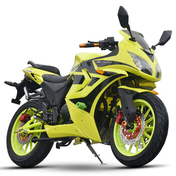 大跑车 燃油摩托跑车 可上牌 150cc 200cc 250cc 跑车 街跑 荧光黄色