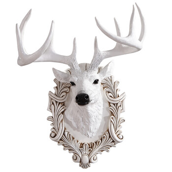 靓莎莎 创意欧式仿真动物鹿头壁挂装饰家居客厅酒吧装饰品工艺艺术品