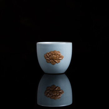 恒缘禅定杯品茗杯汝窑茶杯陶瓷功夫茶具龙泉青瓷个人单杯小号汝瓷主人